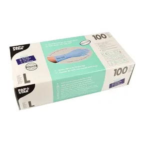Gant d'examen en Nitrile, sans poudre bleu taille L avec longue tige par 1000
